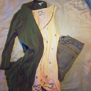 Olive Green Cardigan